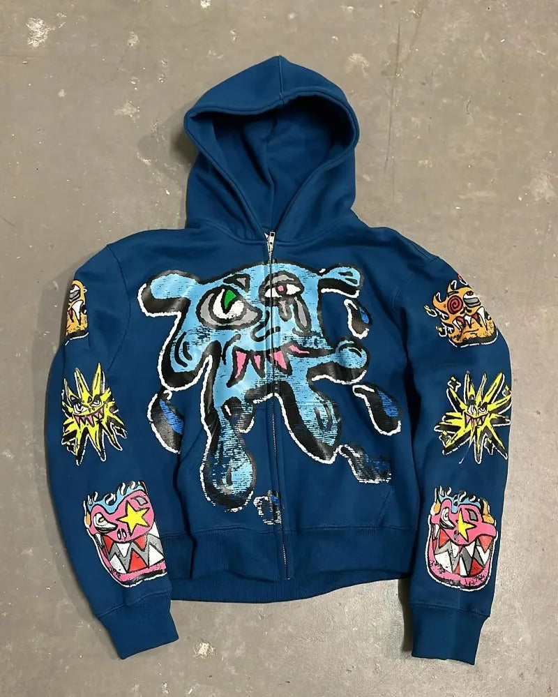 Crazy Monsta zipper jacket