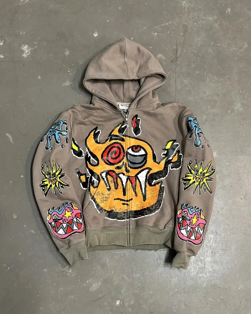 Crazy Monsta zipper jacket